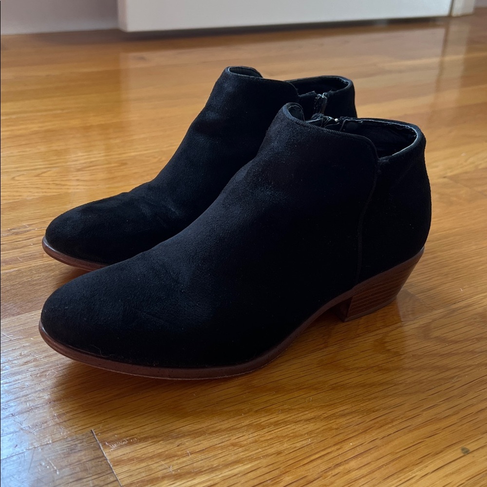 Black Suede Ankle Booties